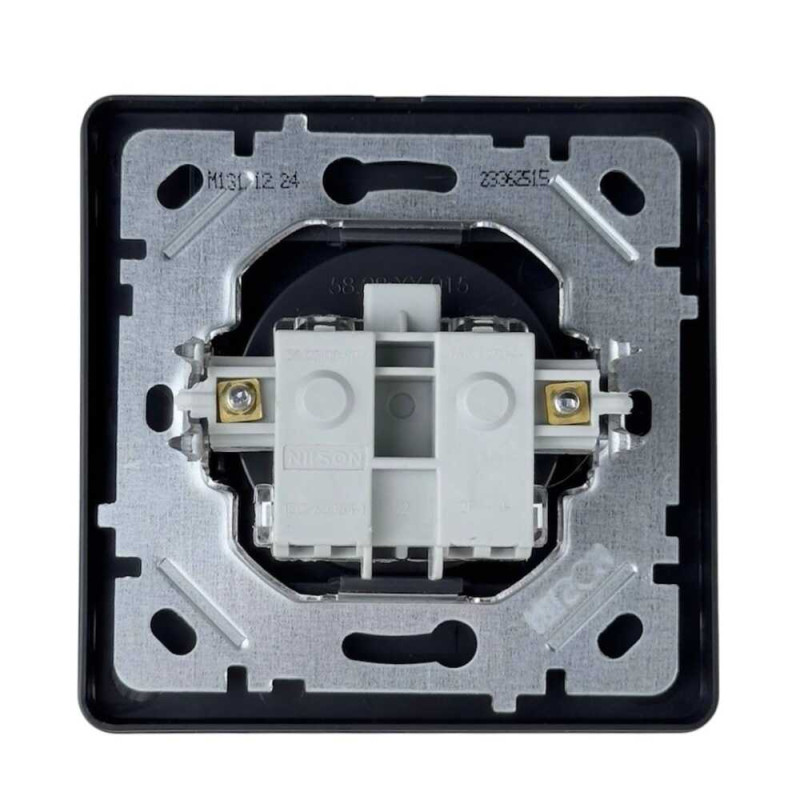 Розетка Nilson Selene антрацит 1-на без заземлення ( 23362515 )