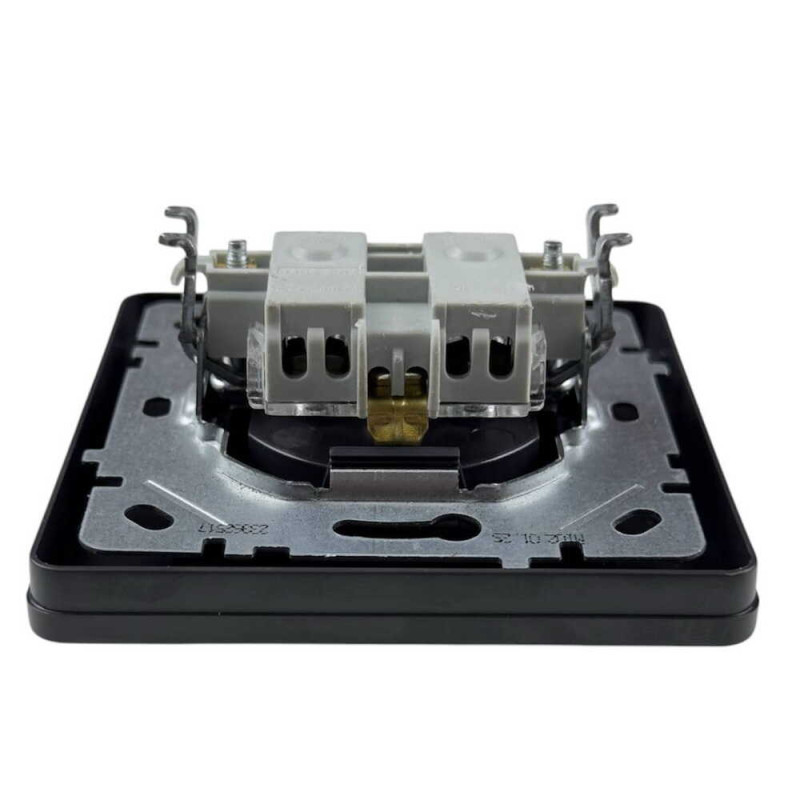 Розетка Nilson Selene антрацит 1-на з заземленням ( 23362517 )