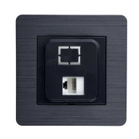 Розетка Nilson Selene антрацит компьютерная CAT5e RJ45 ( 23362544 )