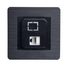 Розетка Nilson Selene антрацит компьютерная CAT5e RJ45 ( 23362544 )