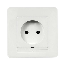 Розетка Nilson Selene белая 1-я без заземления ( 23111015 )