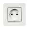 Розетка Nilson Selene белая 1-я без заземления ( 23111015 )