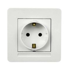 Розетка Nilson Selene белая 1-я с заземлением ( 23111017 )
