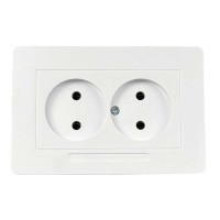 Розетка Nilson Selene белая 2-я без заземления ( 23111024 )