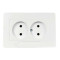 Розетка Nilson Selene белая 2-я без заземления ( 23111024 )