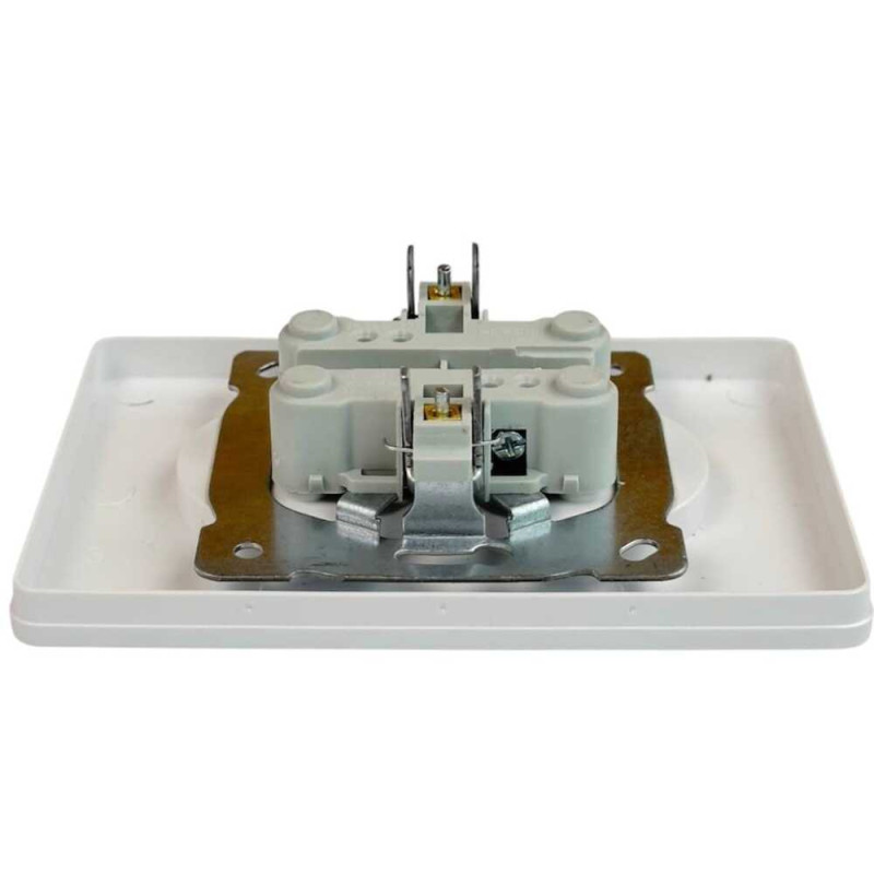 Розетка Nilson Selene белая 2-я без заземления ( 23111024 )