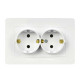 Розетка Nilson Selene біла 2-на з заземленням ( 23111025 )