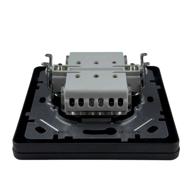 Выключатель Nilson Selene антрацит 2кл (23362503)