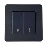 Вимикач Nilson Selene антрацит 2кл прохідний ( 23362509 )