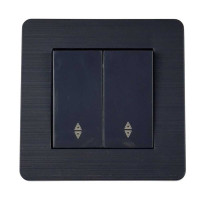 Выключатель Nilson Selene антрацит 2кл проходной ( 23362509 )