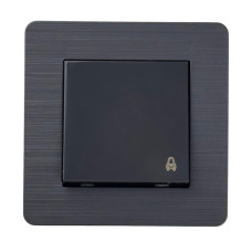 Выключатель Nilson Selene антрацит кнопка "ЗВОНОК" ( 23362512 )