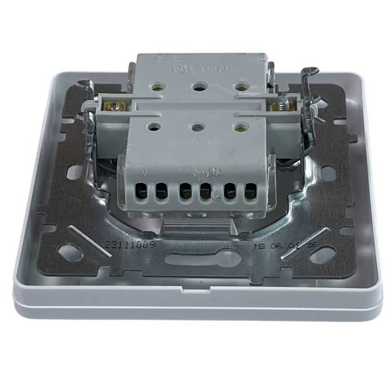 Вимикач Nilson Selene білий 2кл прохідний ( 23111009 )