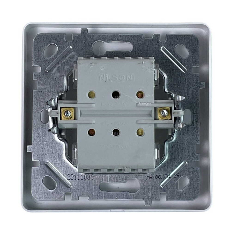 Вимикач Nilson Selene білий 2кл прохідний ( 23111009 )