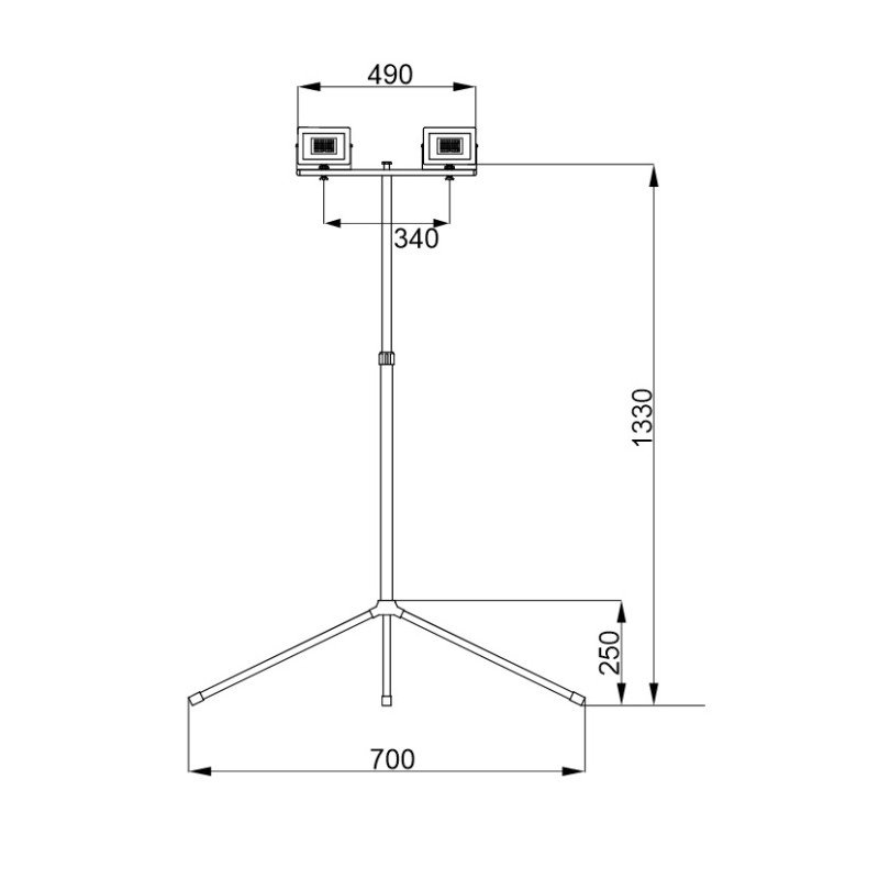Стойка металлическая для прожектора СМП2-50-133 st-06177