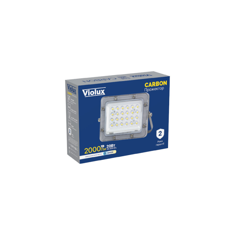 Прожектор LED Violux CARBON 20W 5000K 2000lm IP65 ( 400142 )