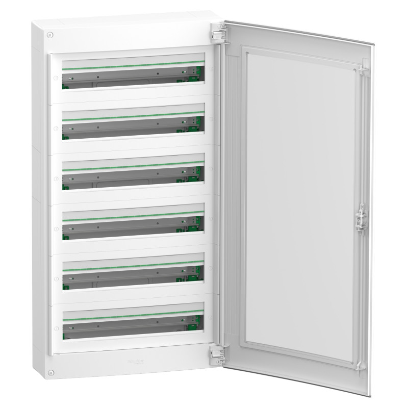 Щит распределительный навесной 6 рядов 144 модуля прозрачная дверь PrismaSeT XS Schneider Electric LVSXR624