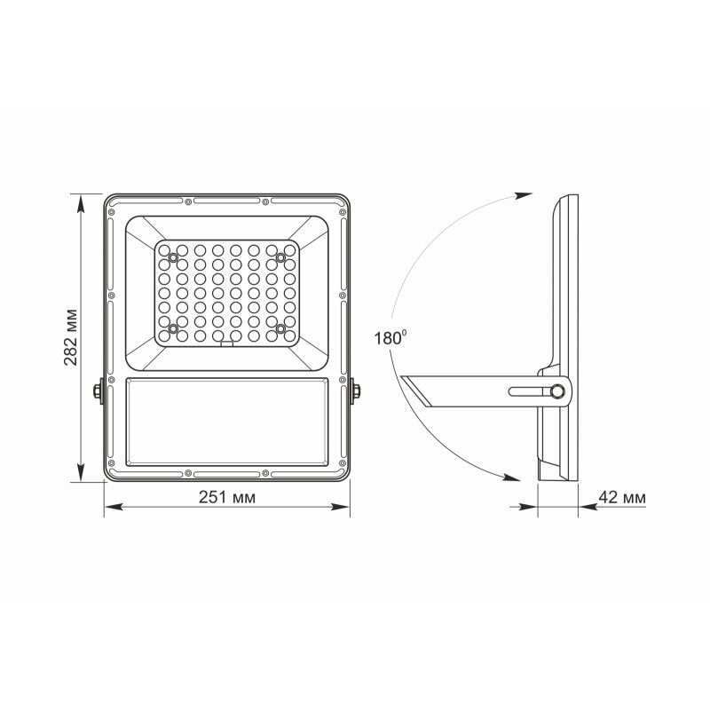 Светодиодный прожектор автономный VIDEX 30W 5000K 3.2V (VL-FSO-1005)