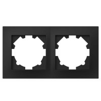 Рамка двойная ELBI VEGA матовый черный (510-014800-226)