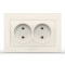 Розетка двойная без заземления ELBI VEGA белый (510-010230-908)