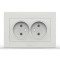 Розетка двійна без заземлення ELBI VEGA білий матовий (510-016200-908/230-908)