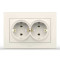 Розетка двойная из заземлениям ELBI VEGA белый (510-010230-907)