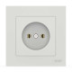 Розетка одинарна без заземлення ELBI VEGA білий матовий (510-016200-215)