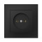 Розетка одинарная без заземления ELBI VEGA матовый черный (510-014800-215)