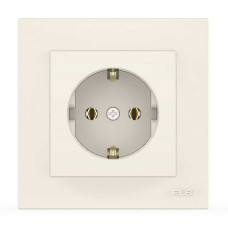 Розетка одинарная с заземлением ELBI VEGA белый (510-010200-217)