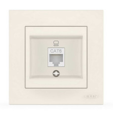 Розетка одинарная компьютерная ELBI VEGA белый (510-010200-247)