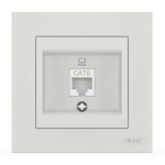 Розетка одинарная компьютерная ELBI VEGA белый матовый (510-016200-247)