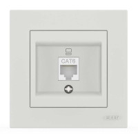 Розетка одинарная компьютерная ELBI VEGA белый матовый (510-016200-247)