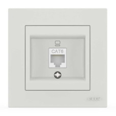 Розетка одинарная компьютерная ELBI VEGA белый матовый (510-016200-247)