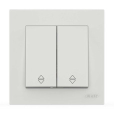 Выключатель двухклавишный проходной ELBI VEGA белый матовый (510-016200-211)