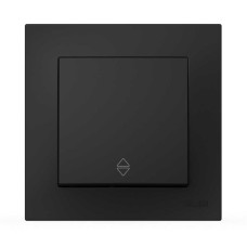 Выключатель одноклавишный проходной ELBI VEGA матовый черный (510-014800-209)