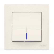 Выключатель одноклавишный с подсветкой ELBI VEGA белый (510-010200-201)