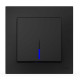 Выключатель одноклавишный с подсветкой ELBI VEGA черный матовый (510-014800-201)