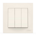 Выключатель трехклавишный ELBI VEGA белый (510-010200-254)