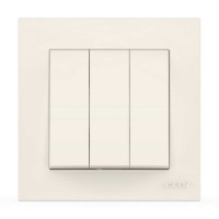 Вимикач триклавішний ELBI VEGA білий (510-010200-254)