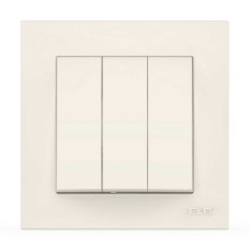 Выключатель трехклавишный ELBI VEGA белый (510-010200-254)