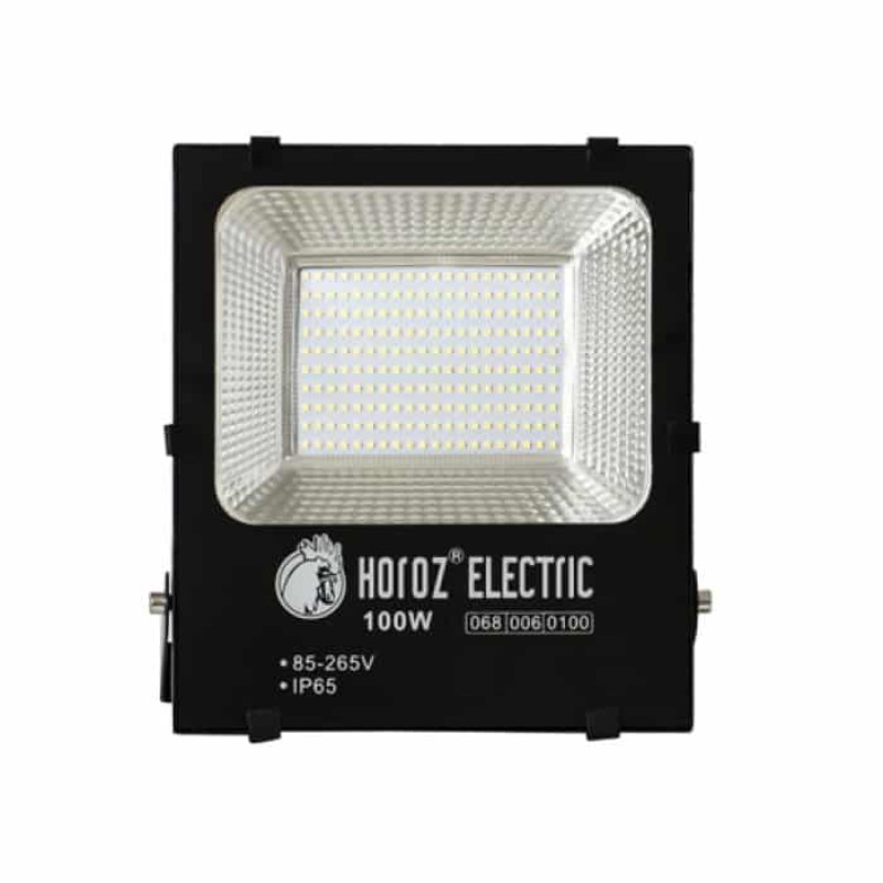 Прожектор 100W 6400K 8500Lm 85-265V 305x253мм. IP65 черный LEOPAR-100 (068-006-0100-010) Horoz