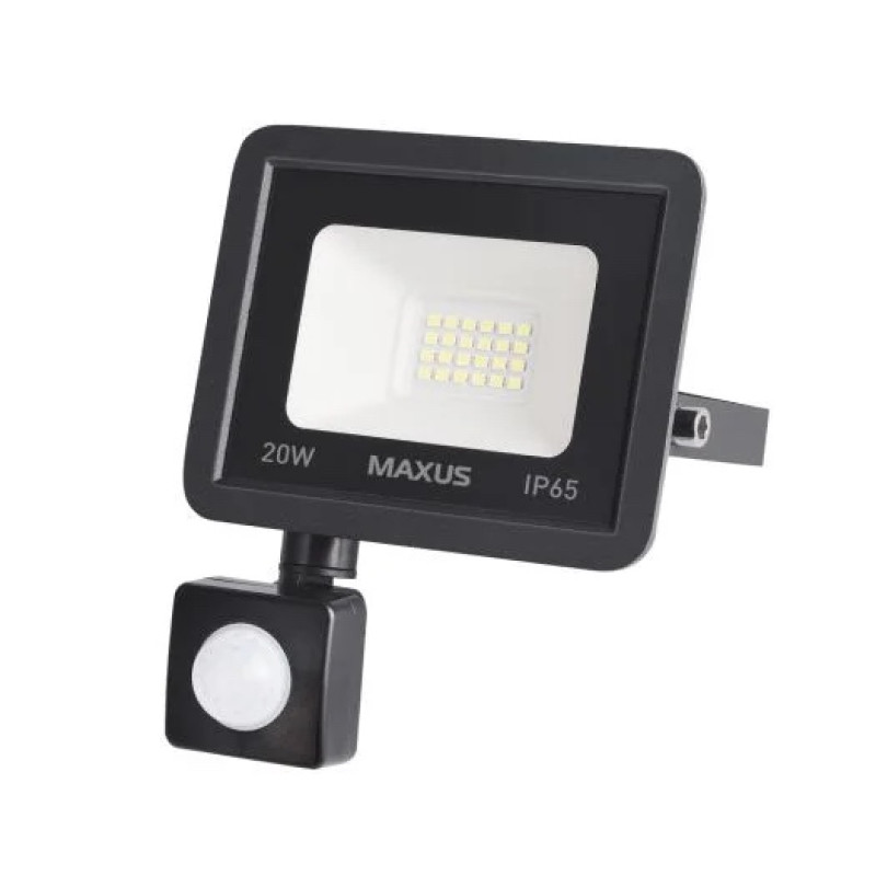 Прожектор Maxus FL-04 20W 5000K sensor 1-MFL-04-2050s