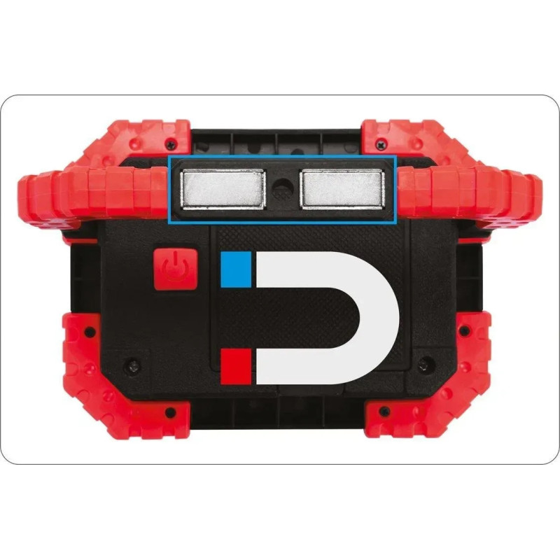 Прожектор диодный, переносной YATO, 10Вт, 680 лм, 3 режима, пит.- 4х АА, 160х120х45 мм, магнит [8] YT-81821