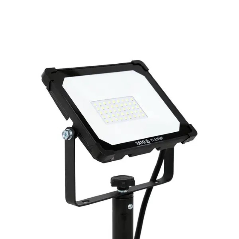 Прожектор з SMD-діодним випромін YATO: 30 Вт, 230 В,2850 Lm, на штативі h=0.6-1.22 м, кабель- 2м [6] YT-818161