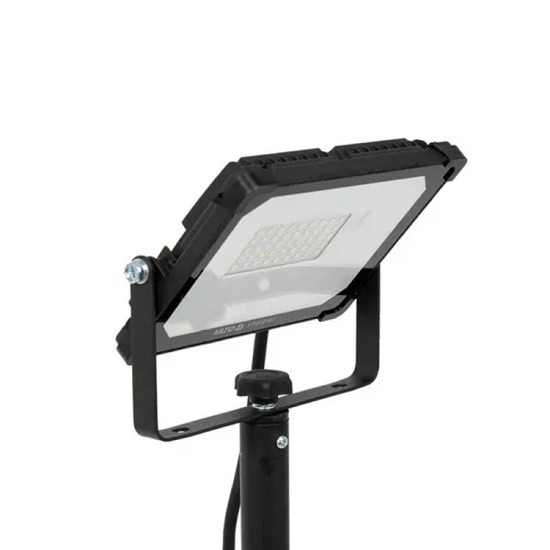 Прожектор з SMD-діодним випромін YATO: 30 Вт, 230 В,2850 Lm, на штативі h=0.6-1.22 м, кабель- 2м [6] YT-818161