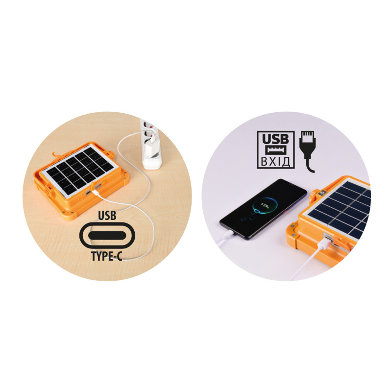 Прожектор светодиодный на солнечной батарее "TURBO-800" 800W 3000K-4200K-6400K Horoz Electric 068-027-0800-010