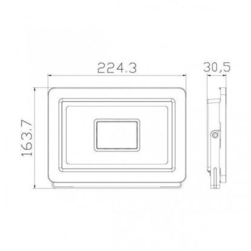 Прожектор светодиодный 50W 6400K 4000Lm 175-250V IP65 черный ASLAN-50 (068-010-0050-010) Horoz