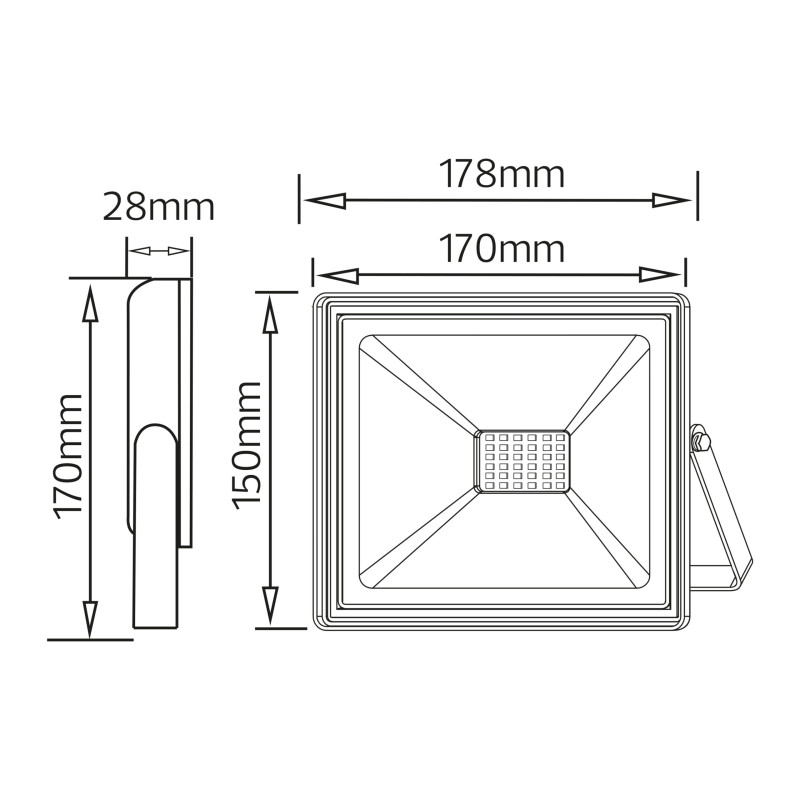 Прожектор светодиодный Remix-50 50W RGB+белый Horoz Electric (068-020-0050-010)
