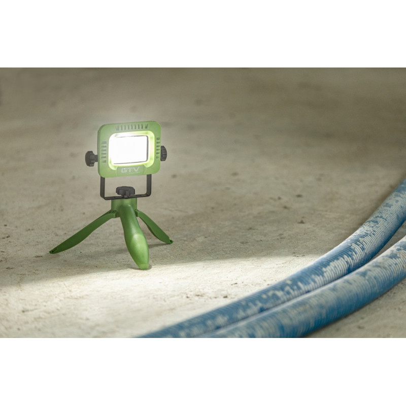 Прожектор світлодіодний з акумуляторною батареєю ALLEDO 20 Вт 1600 Лм 6400 К USB 5В/1А GTV LD-ALCX20W-64