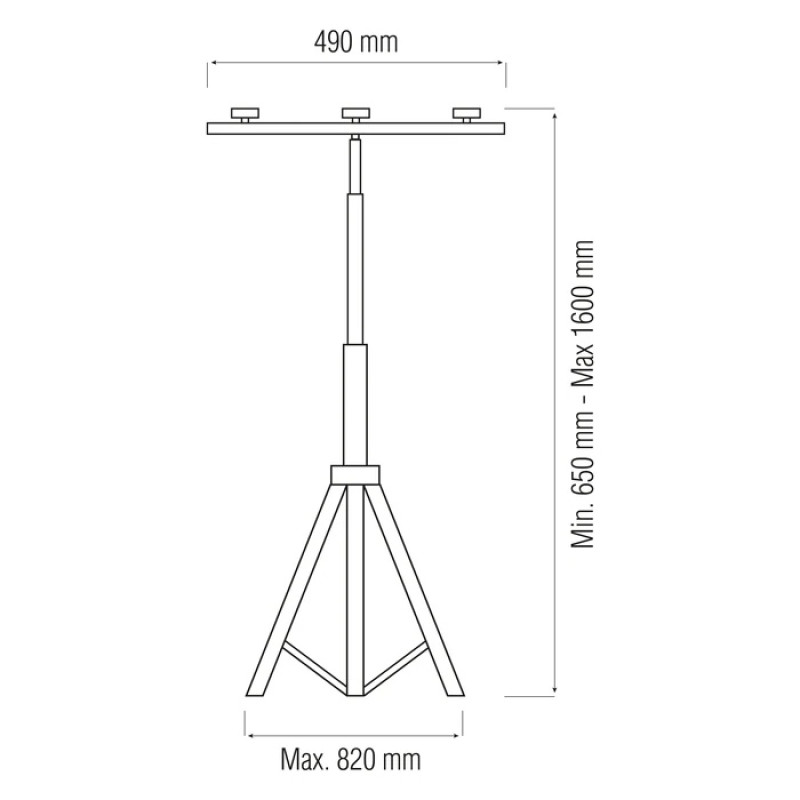 Штатив Horoz TRIPOD DOUBLE телескопический для 2х прожекторов 107-001-0002-010