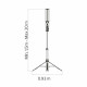 Светодиодный прожектор на стойке двойной Horoz TOWER 80W 5000K с розеткой+вым. 107-002-0080-010